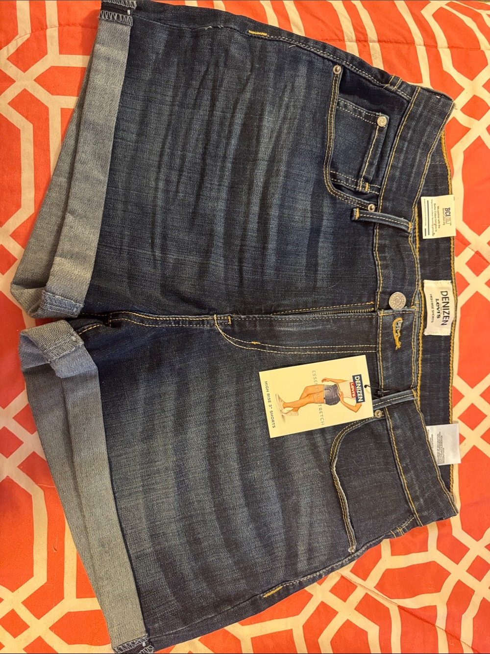 Levi's Dark Blue Denim Jean Shorts